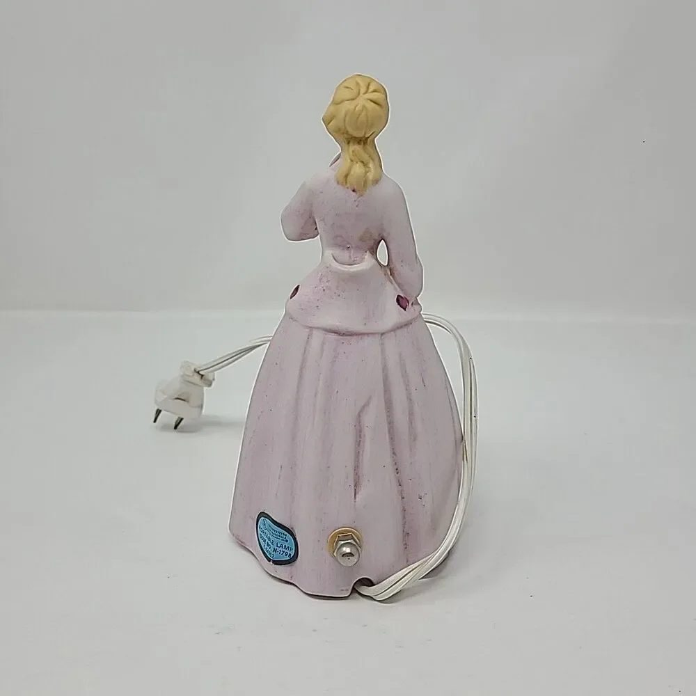 Portable Night Light Victorian Woman Porcelain Electric COTTAGECORE Vintage
